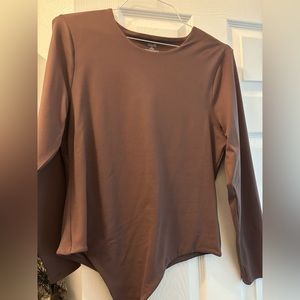 Nuuds coffee crewneck bodysuit NWOT size XL